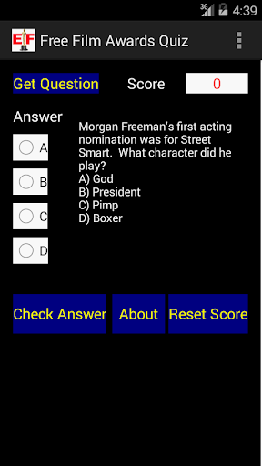 Free Film Awards Quiz