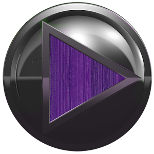 poweramp skin metal purplewood logo