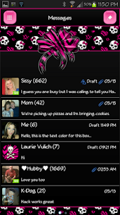 download GO SMS - Hot Pink Zebra Skull free