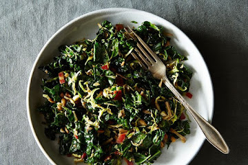 Kale and Brussels Sprout Salad with Honey Balsamic Dressing