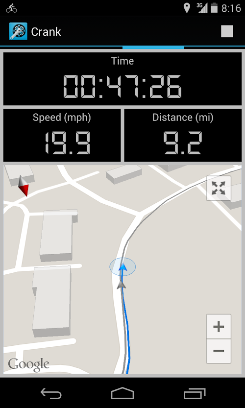 Android application Crank Cycling Computer Pro BLE screenshort