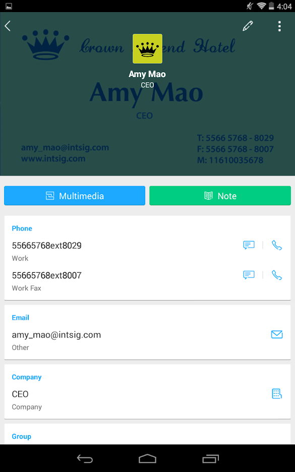 Camcard Free Business Card R - CamCard Free - 名刺認識管理: はぐれウサギは赤い月の夢を見るか : Quickly enter business cards to sales people's smartphone and company database, generating highly accurate information.
