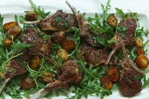 Lamb Cutlets with Mint, Chili and Golden Potatoes