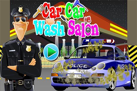 Police Car Wash Salon Game