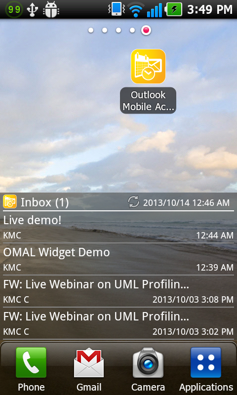    Mobile Access for Outlook OWA- screenshot  