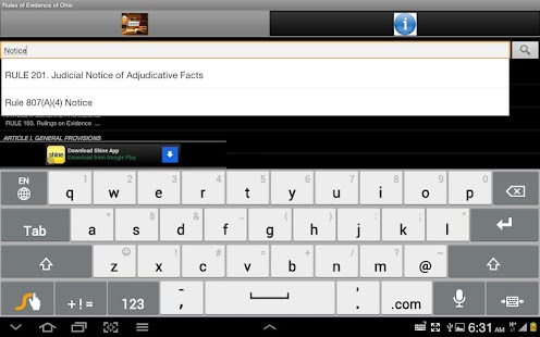 Free Download Rules of Evidence of Ohio APK