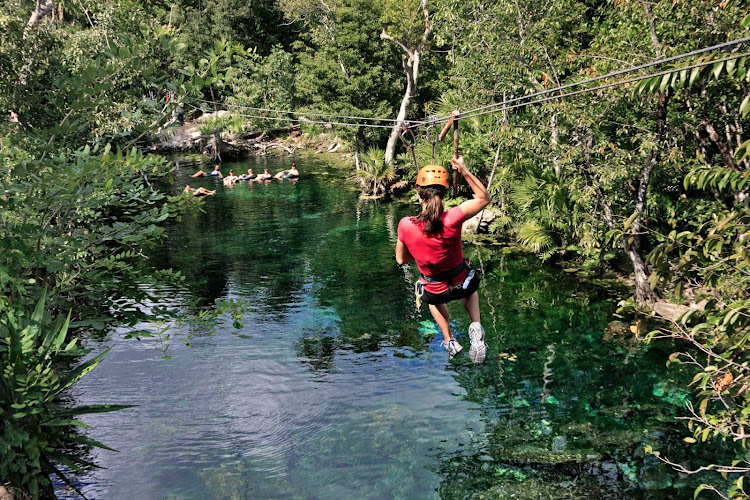 A zipline tour near Playa del Carmen, Mexico.