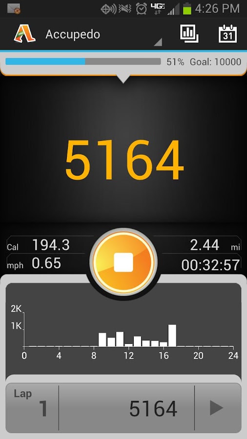 Accupedo-Pro Pedometer - screenshot