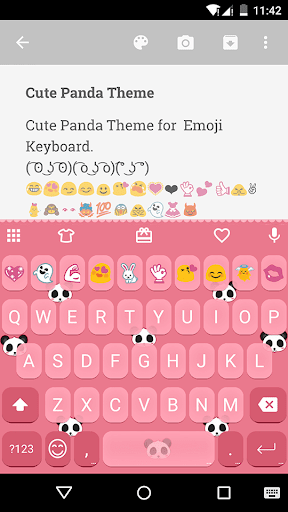 CutePanda Emoji Keyboard Theme