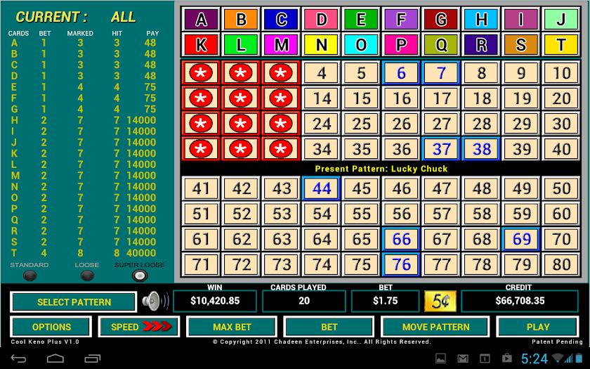 Cool Keno Gold Screen 2