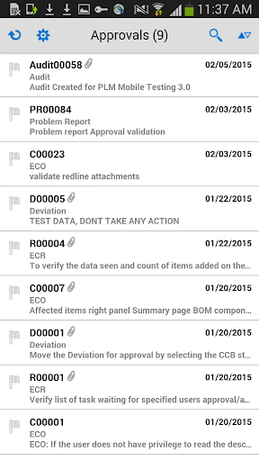 Oracle PLM Mobile