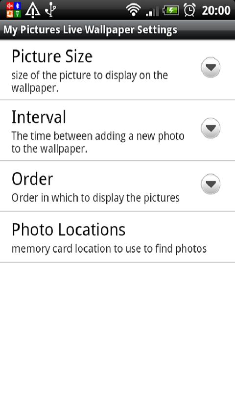My Pictures Live Wallpaper Screen 2