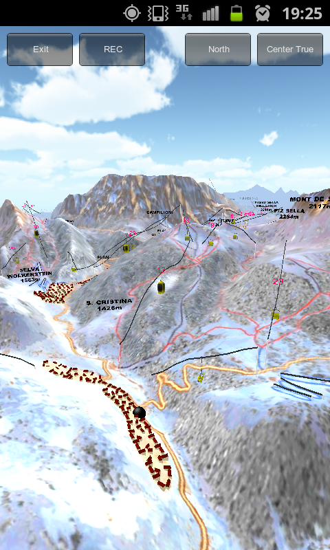Android application Ski Map Sella Ronda Pro screenshort