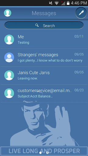 Nimoy Tribute Theme for GO SMS