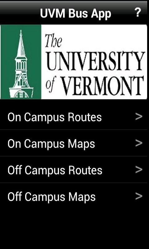 Android application UVM Bus App screenshort