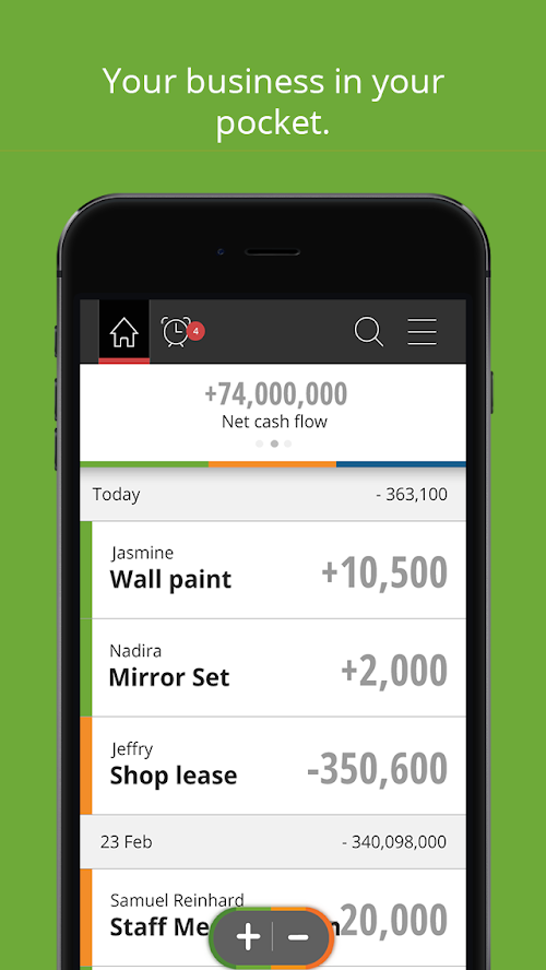 Android application Cashflow screenshort