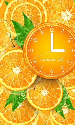 Orange clock wallpaper PRO