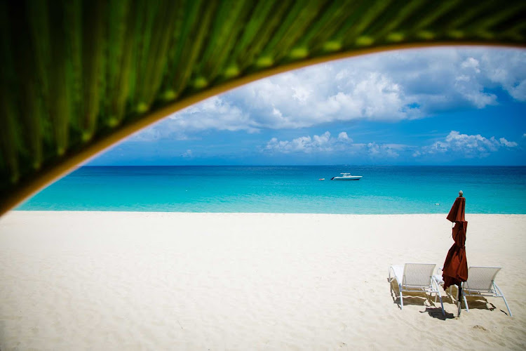 A lagoon and beach in Anguilla. Beach scenes like this take a little planning.