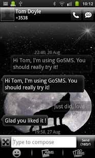 Download GOSMSTHEME Howl at the Moon APK for PC