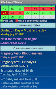 Safe Love Calendar - screenshot thumbnail