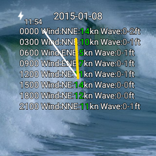 Surf Watch Face Wind Wave Info