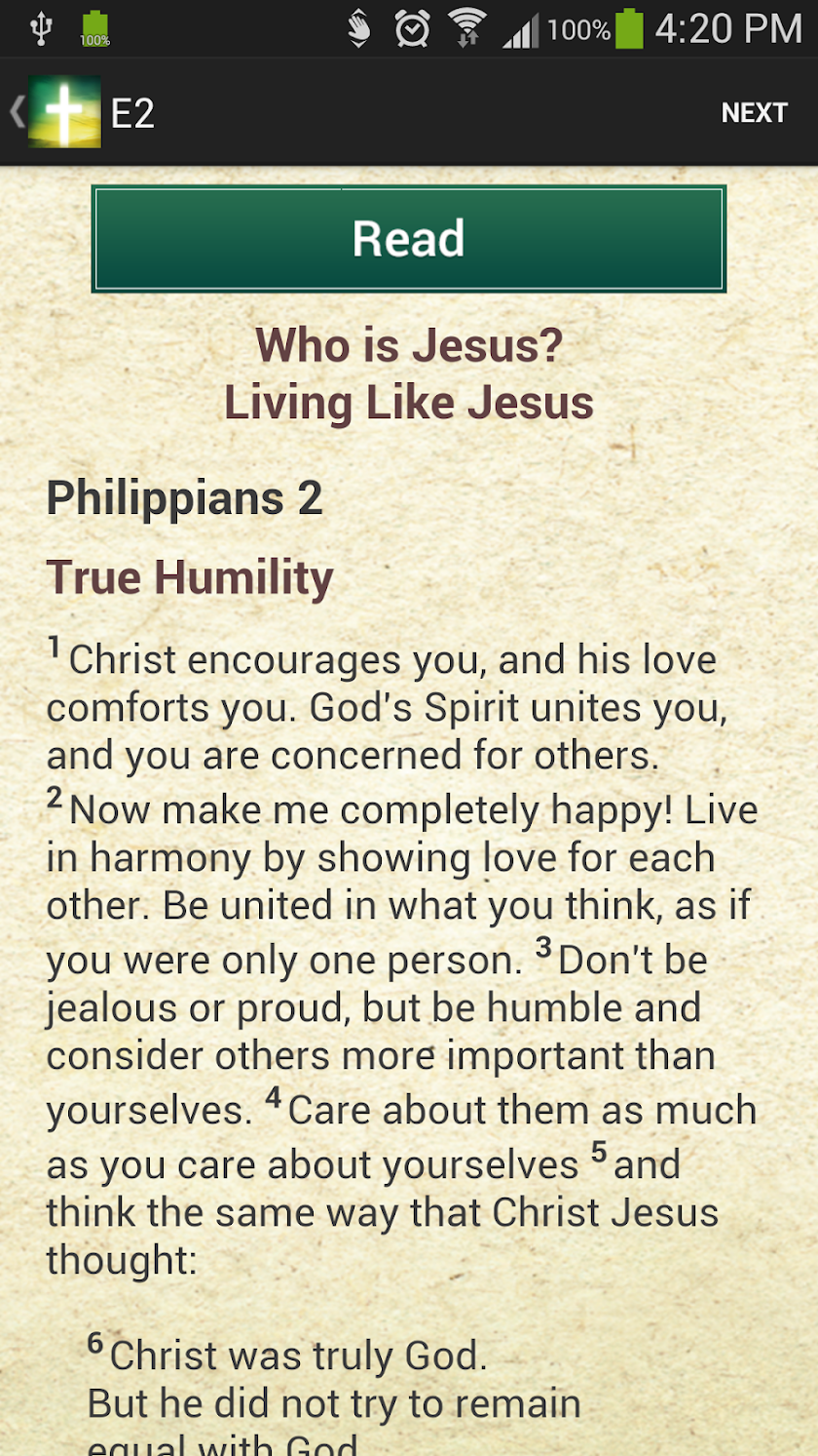 EJesus Challenge Screen 2
