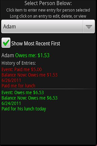 Pay You Later     (IOU) Screen 3