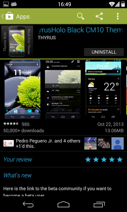 ThyrusHolo KIT KAT Black Theme - screenshot