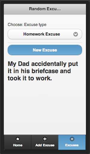 Need an excuse