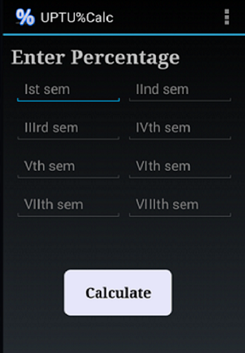 UPTU Percentage Calculator