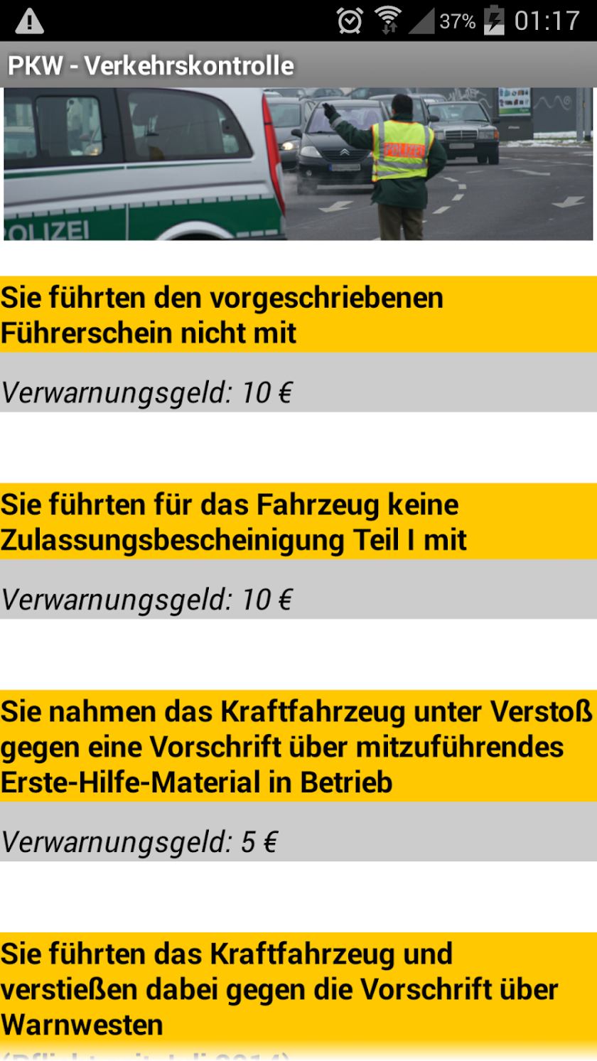 Bußgeldkatalog 2016 FREE Screen 3