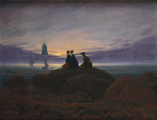 Moonrise over the Sea - Caspar David Friedrich — Google Arts & Culture