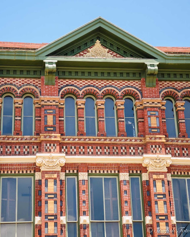 Architectural detail from downtown Galveston, Texas.