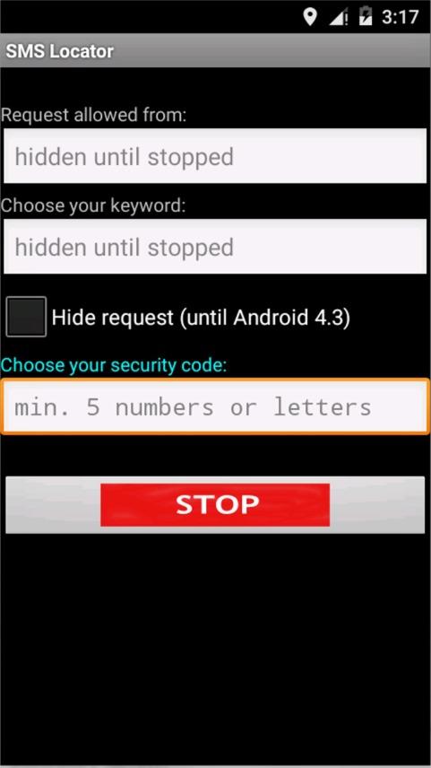 SMS Locator Screen 3