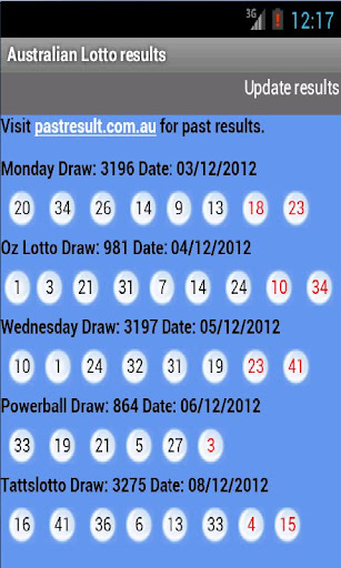 Australian lotto results