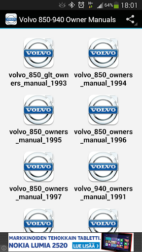 【免費書籍App】Volvo 850-940 Owner Manuals-APP點子