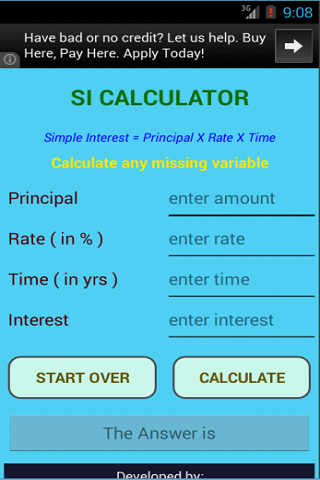 Simple Interest Calculator