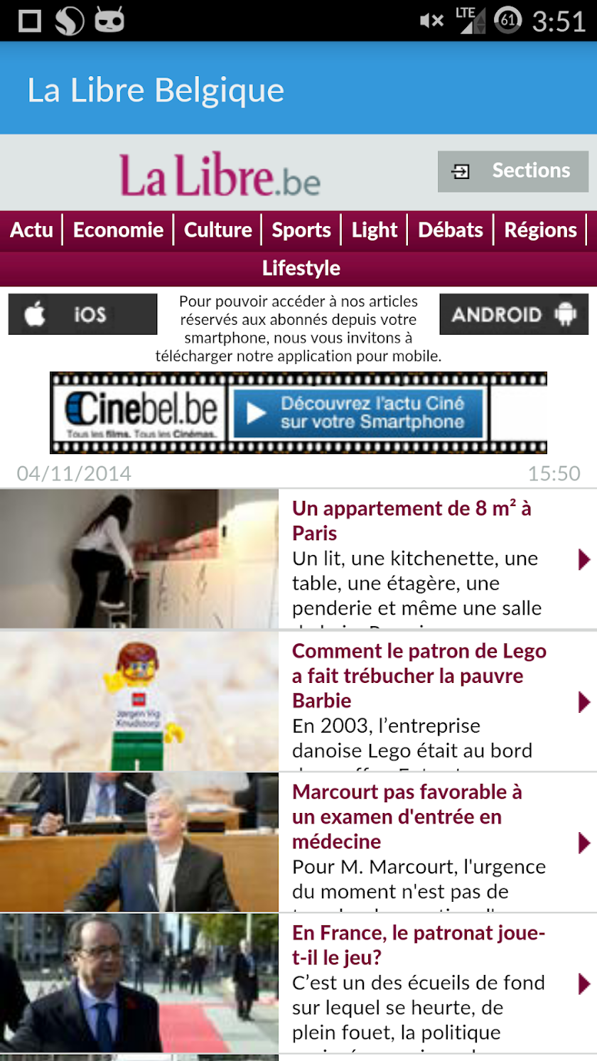 Journaux Belges Pro Screen 3