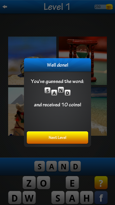 Word Game ~ 4 Pics 1 Word Screen 2
