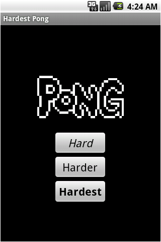 Hardest Pong Game