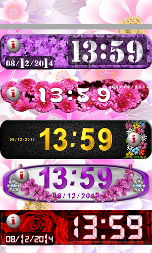 Flowers Clock Widget