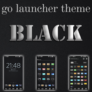 Black Go Launcher Theme Free - screenshot thumbnail