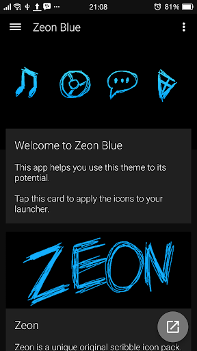 【免費個人化App】Zeon Blue(Icon Pack) -ON SALE!-APP點子