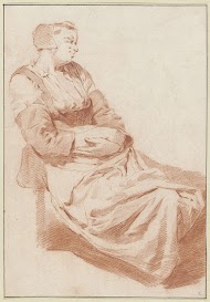 Seated Woman Facing Right, with her Hands Folded in her Lap