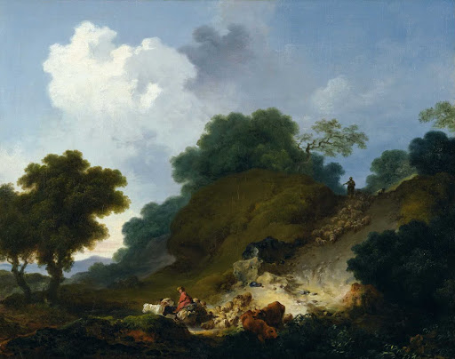 Landscape with Shepherds and Flock of Sheep