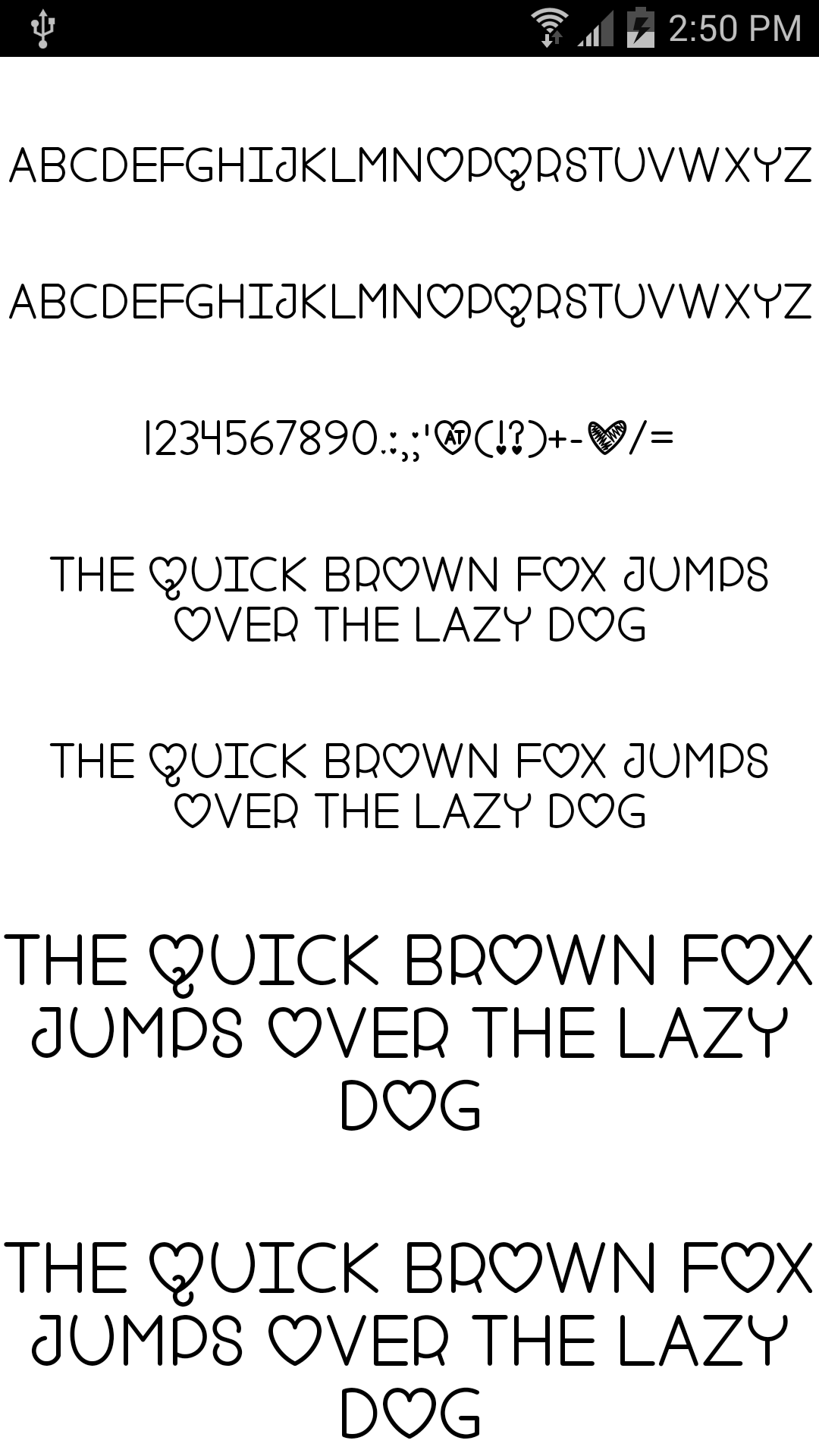 Android application Fonts for FlipFont screenshort