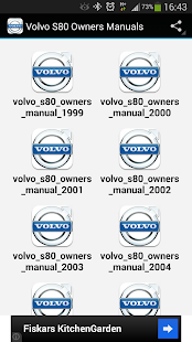Volvo S80 Owners Manuals