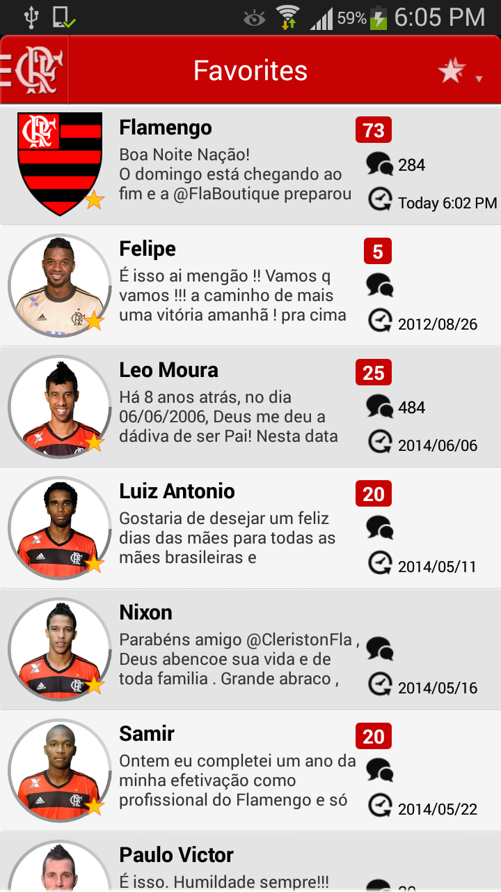 Flamengo Oficial Screen 3