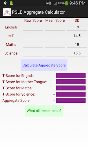 PSLE Aggregate Calculator