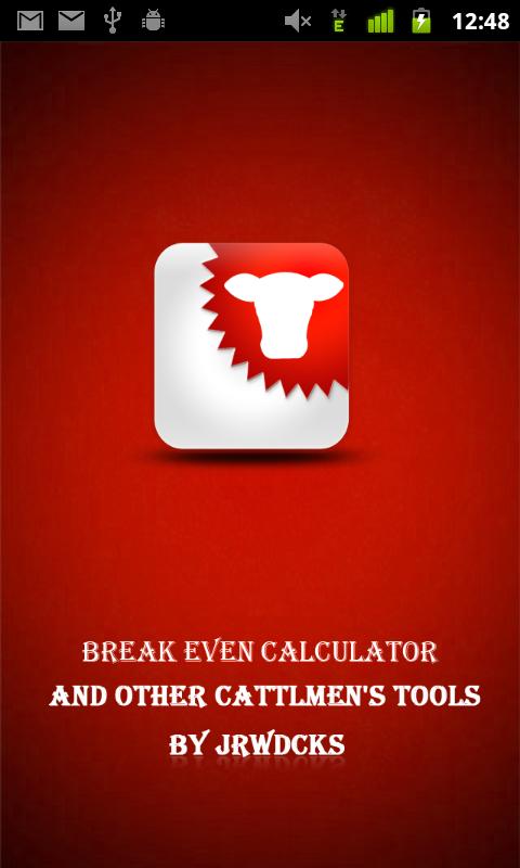 Android application Cattlemen’s Break Even Calcula screenshort